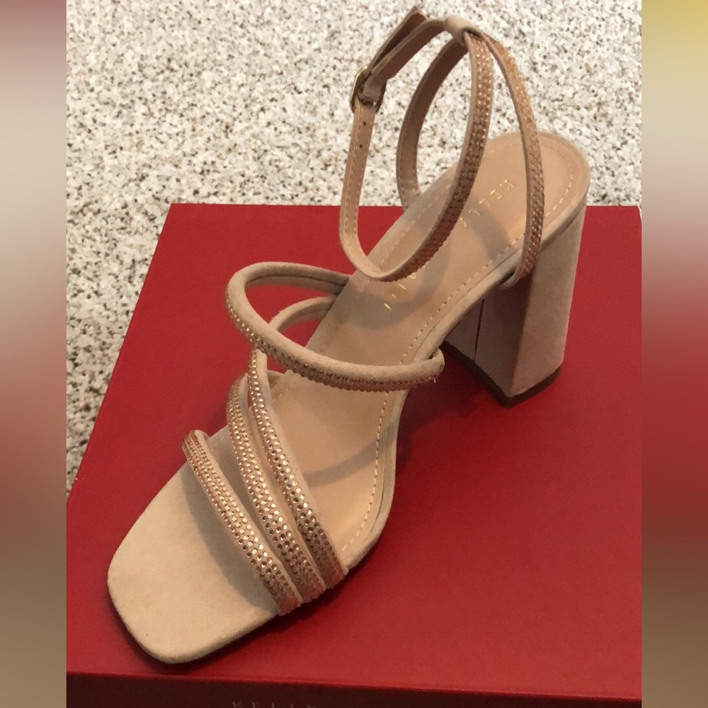 Neutral Rhinestone Heels by Kelly & Katie